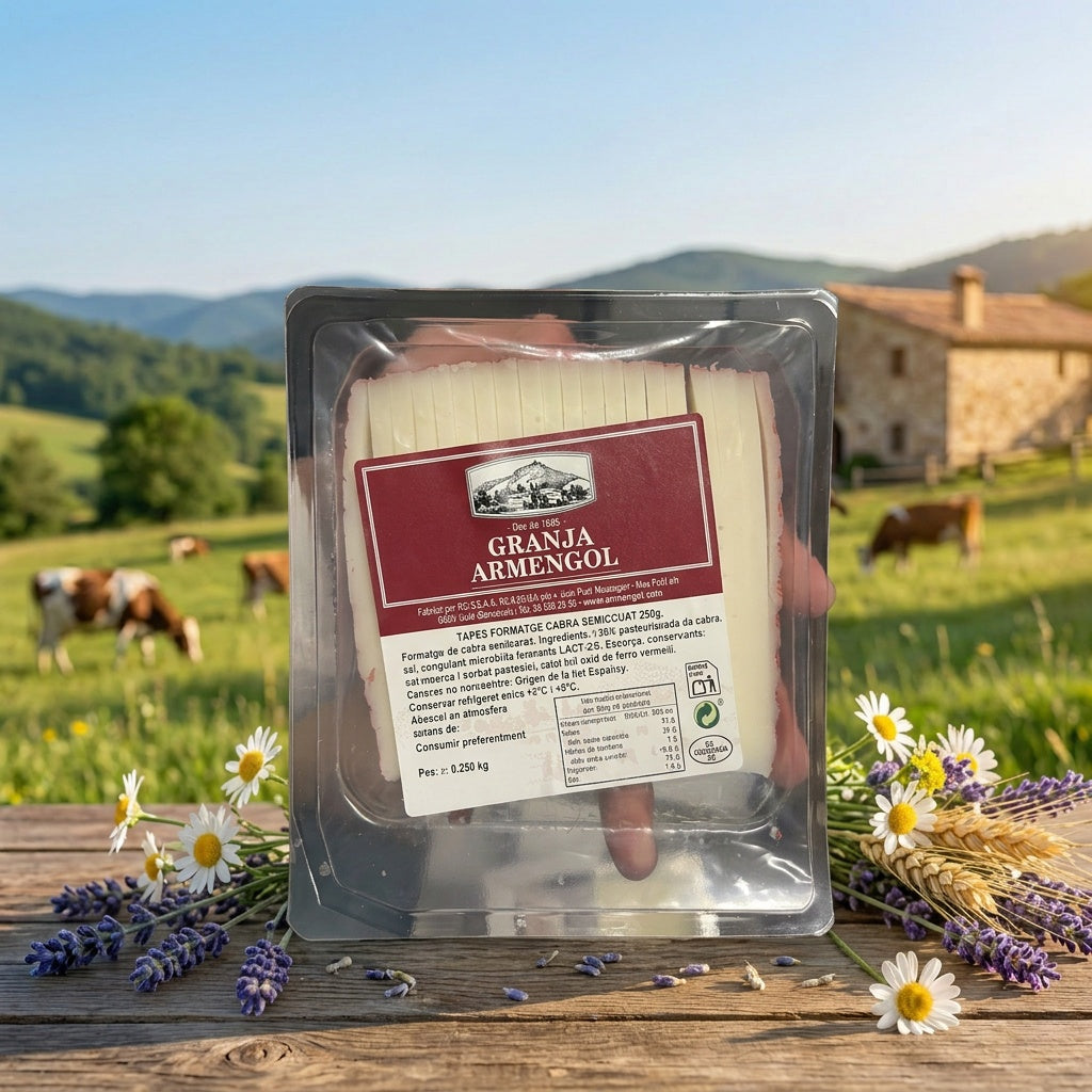 Tapa de formatge de cabra semicurat 250g