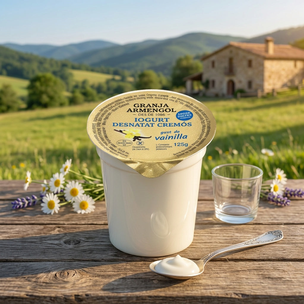 Iogurt desnatat cremós amb gust de vainilla 125g