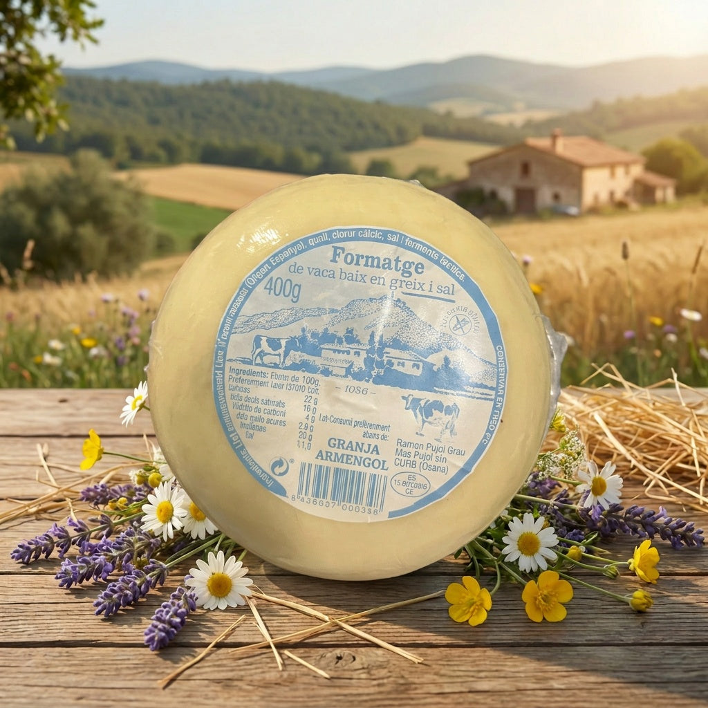 Formatge de vaca baix en greix i sal 450g