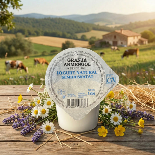 Iogurt natural semidesnatat 125g