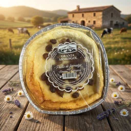 Pastís de formatge amb panses i pinyons 175g
